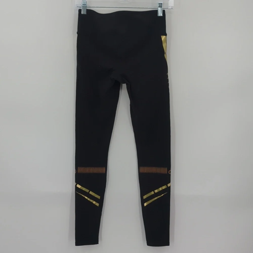 ALO Yoga Airbrush Chakra Leggings XXS in‎ Black & Gold
